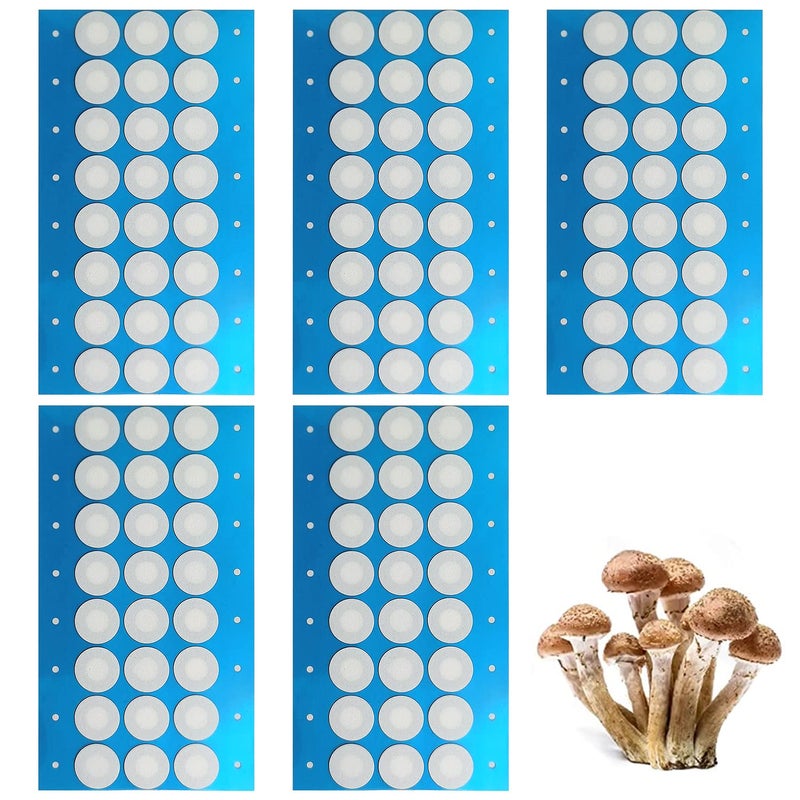 MaehSab 120 Pcs Synthetic Filter Paper Stickers, 20mm 0.3 μm Filter Disc Strong Adhesive Patch Applied Under Wide Mouth Jar Lid for Mushroom Cultivation - Image 1